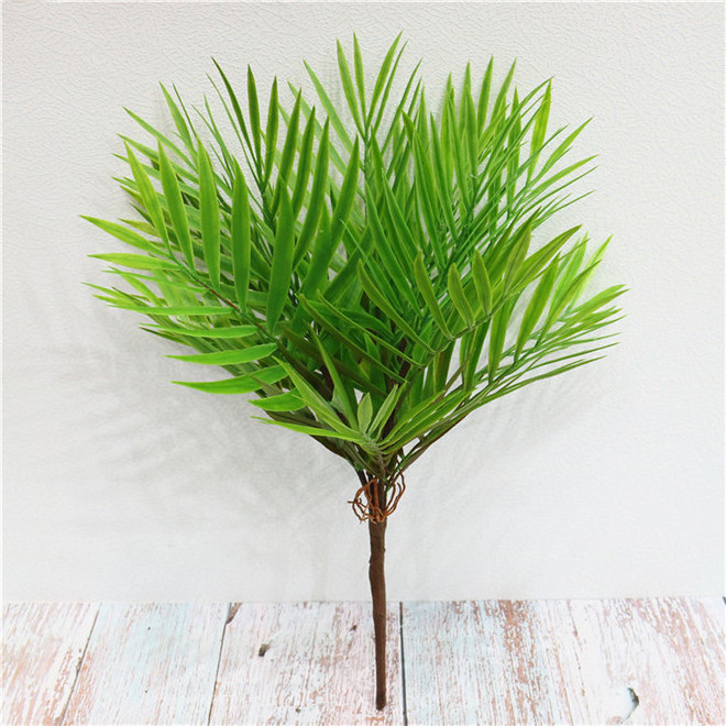 D3091 Hot Sale Artificial Plastic Plant Palm Leaves For Outdoor Decoration