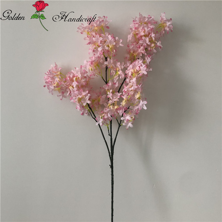 QSLH-T044  Lifelike Silk Artificial Cherry Blossom Branches for Cherry Blossom Tree Centerpiece Home Wedding Decoration