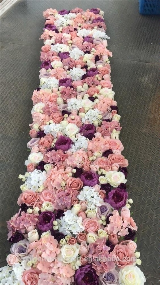 Customized Artificial Silk Wedding Roll Up Flower Wall Rose Backdrop