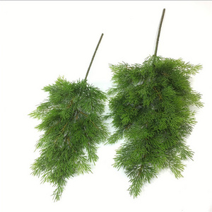 D3108 Wholesale Artificial Cypress Plastic Pine Branch For Wedding Decoration