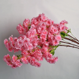 Hot sale cherry blossom tree centerpiece silk flower decorative sakura white multi color cherry blossom branches