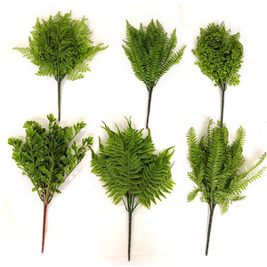 Wholesale Faux Greenery Leaves Artificial Plastic Fern