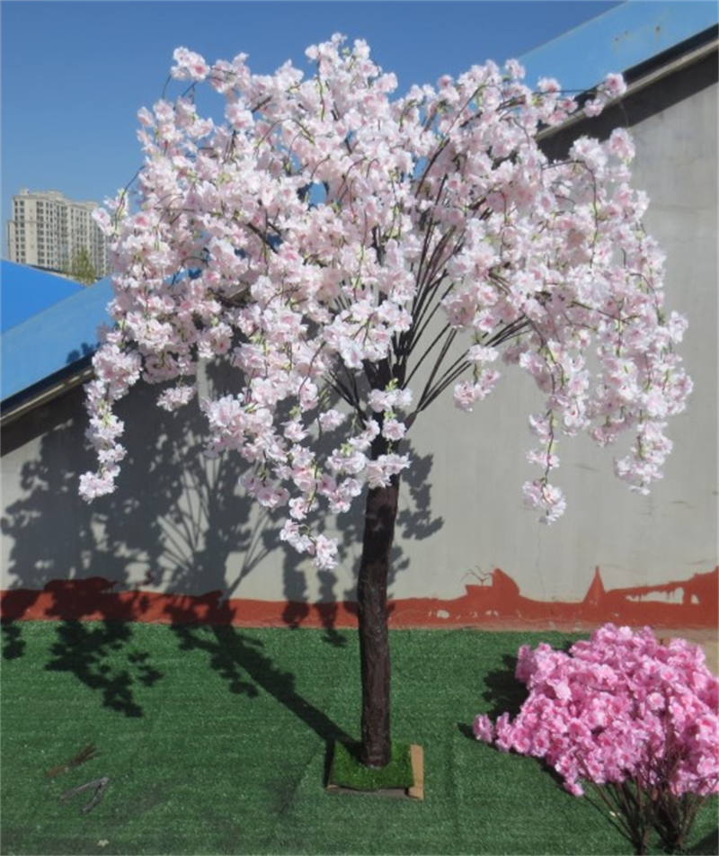 QSLH-SY0215 High quality artificial blossom tree plants trees wholesale cherry blossom tree centerpiece for shopping mall