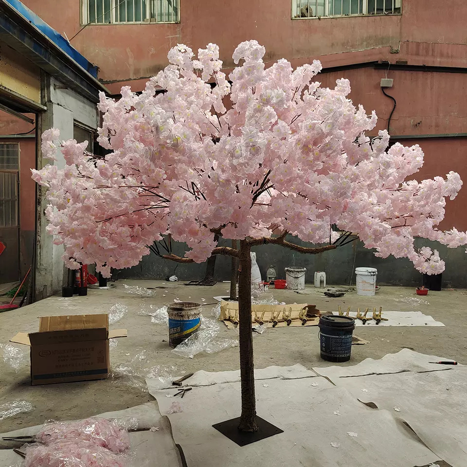 Indoor Outdoor Customized Size Sakura Table Small Big Artificial Red White Pink Cherry Blossom Tree For Wedding Decor