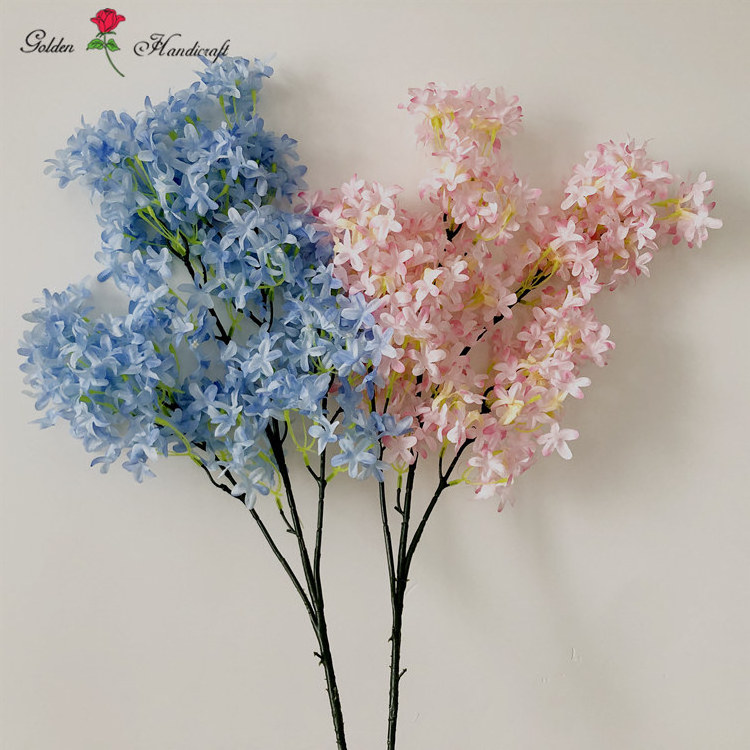 QSLH-T044  Lifelike Silk Artificial Cherry Blossom Branches for Cherry Blossom Tree Centerpiece Home Wedding Decoration