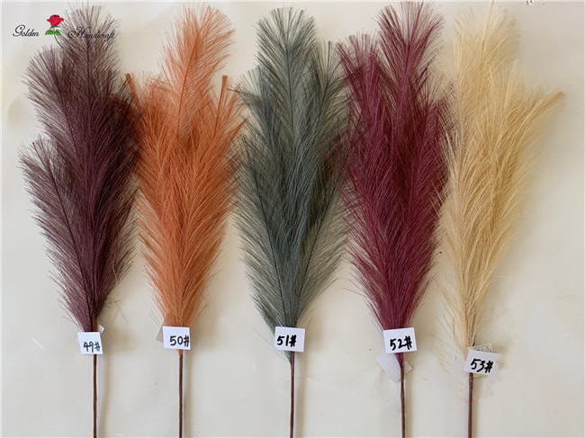 QSLH-C1397 Hot Sale Artificial Reed Pampas Grass Large Silk Faux Pampas Grass for Indoor Decoration