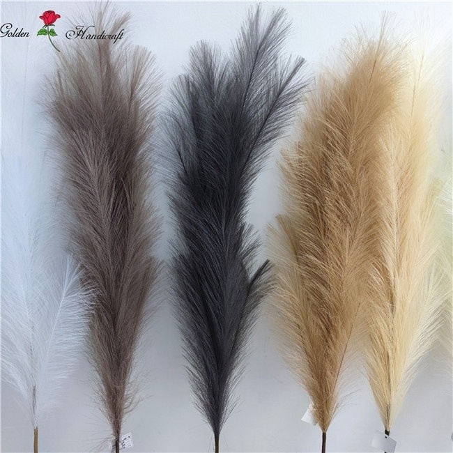 QSLH-C1397 Hot Sale Artificial Reed Pampas Grass Large Silk Faux Pampas Grass for Indoor Decoration