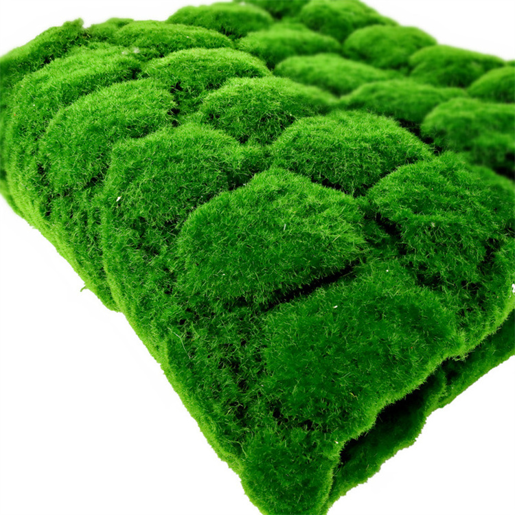 High Quality 3d Moss Wall Carpet Turf Landscape Diy Moss Wall Panel Green Artificial Grass Wall For Party Event Backdrop