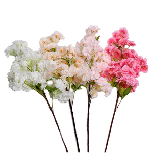 Silk flower cherry blossom branches cherry blossom tree Sakura 110CM pink white cherry blossom flower for wedding centerpiece