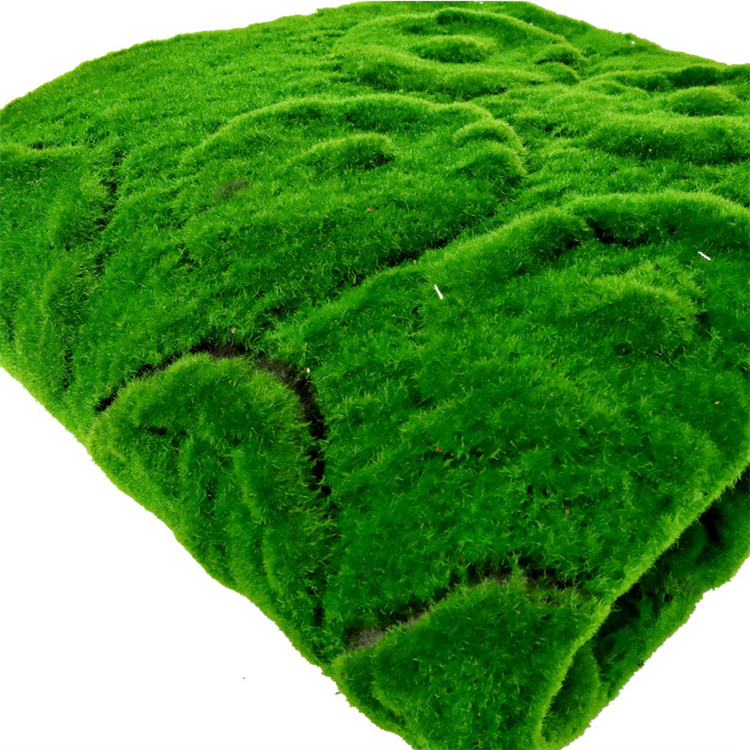 High Quality 3d Moss Wall Carpet Turf Landscape Diy Moss Wall Panel Green Artificial Grass Wall For Party Event Backdrop