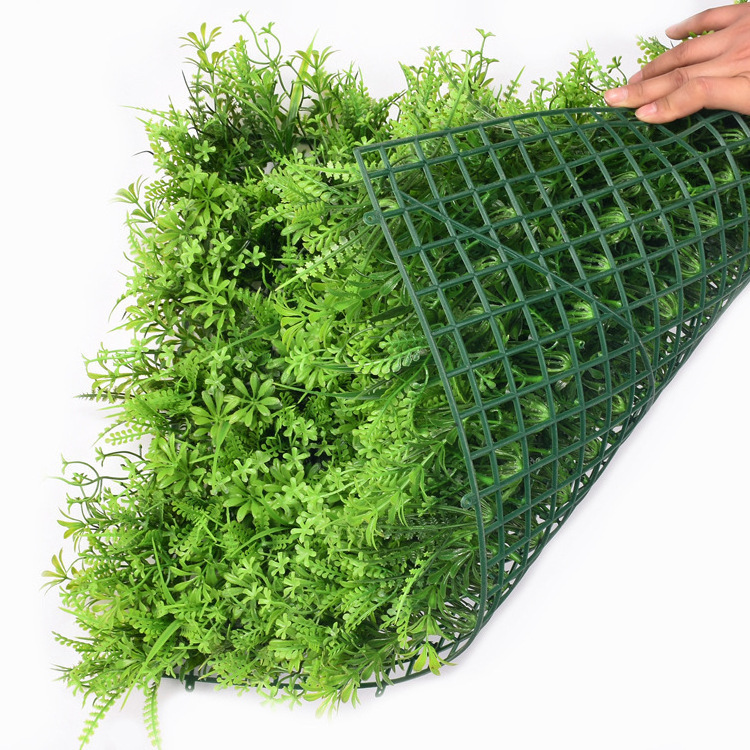 QSHLHP-601 hot sale artificial green grass wall panels for decoration