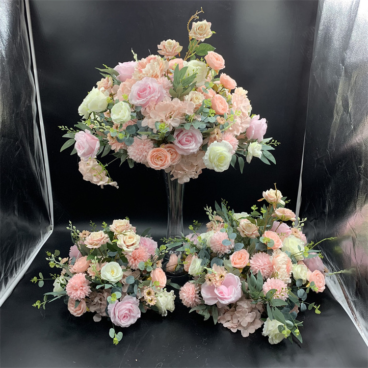 QSLH-V030 Customized Wedding Table Centerpieces Silk Flowers Kissing Ball Artificial Flower Ball For Wedding Decoration