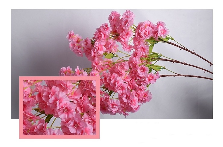 Silk flower cherry blossom branches cherry blossom tree Sakura 110CM pink white cherry blossom flower for wedding centerpiece