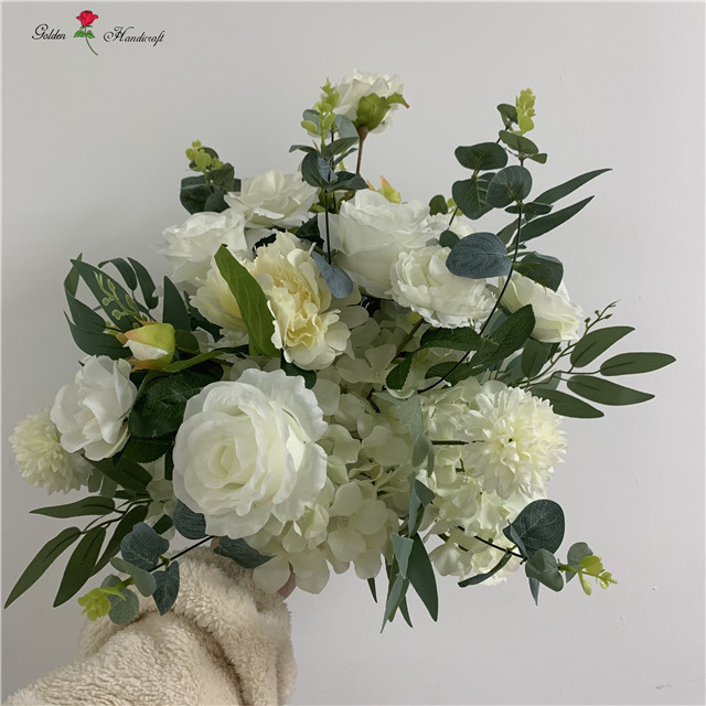 QSLH Ti225 flower ball wedding centerpieces artificial flower balls artificial white rose flowers ball centerpieces for party