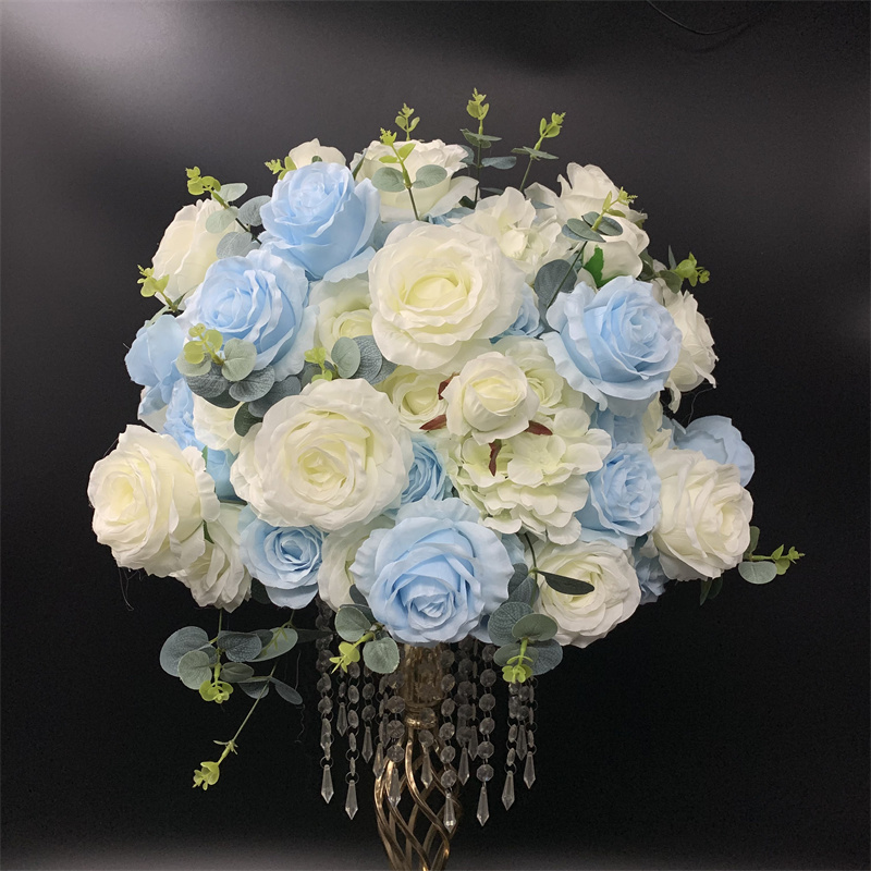 QSLH-V030 Customized Wedding Table Centerpieces Silk Flowers Kissing Ball Artificial Flower Ball For Wedding Decoration