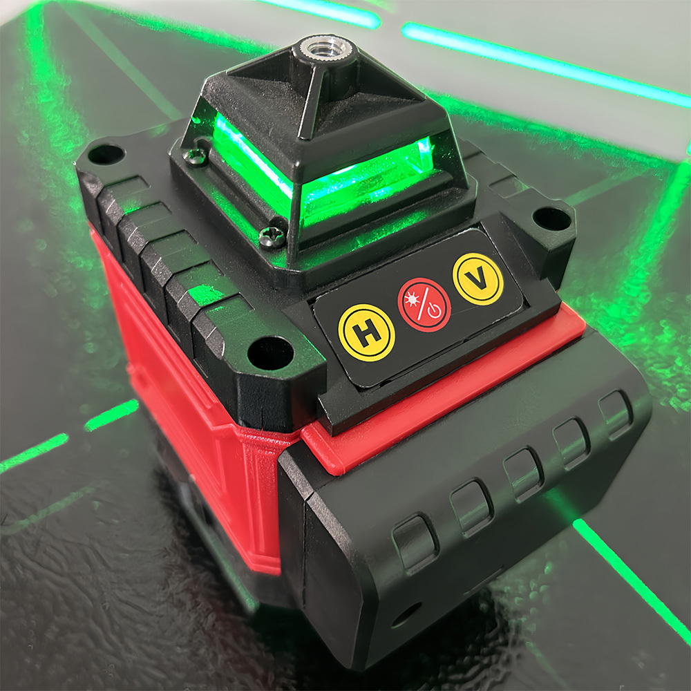 16 Lines 4d Laser Level Self-Leveling Green Beam for Floor Tiling and Ceiling With 1.2m Tripod