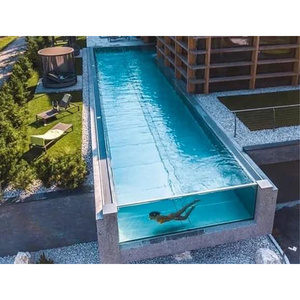 prefab big swimming pool outdoor rectangular plastic panel acrylic swimming pool