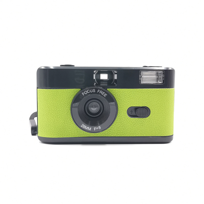 New Chinese 35mm Film Manual Camera Professional Reusable Film Camera with Flash Various Color with 1PC AA Battery