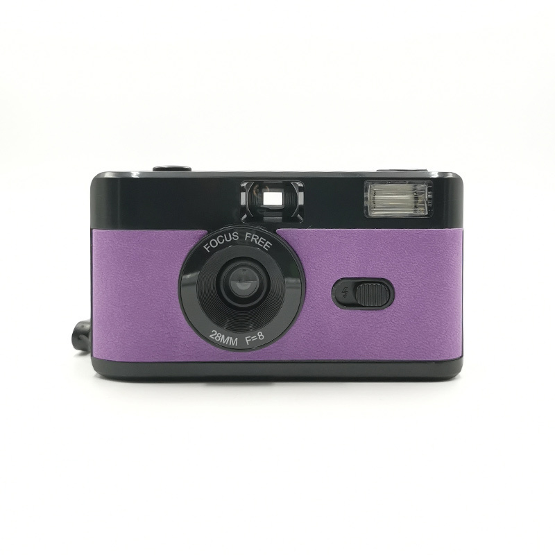 New Chinese 35mm Film Manual Camera Professional Reusable Film Camera with Flash Various Color with 1PC AA Battery