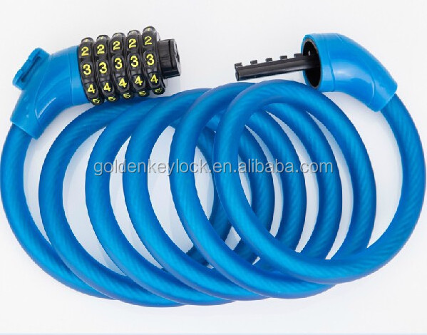 Bike Lock 5 digit changeable combination cable lock