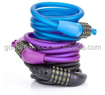 Bike Lock 5 digit changeable combination cable lock