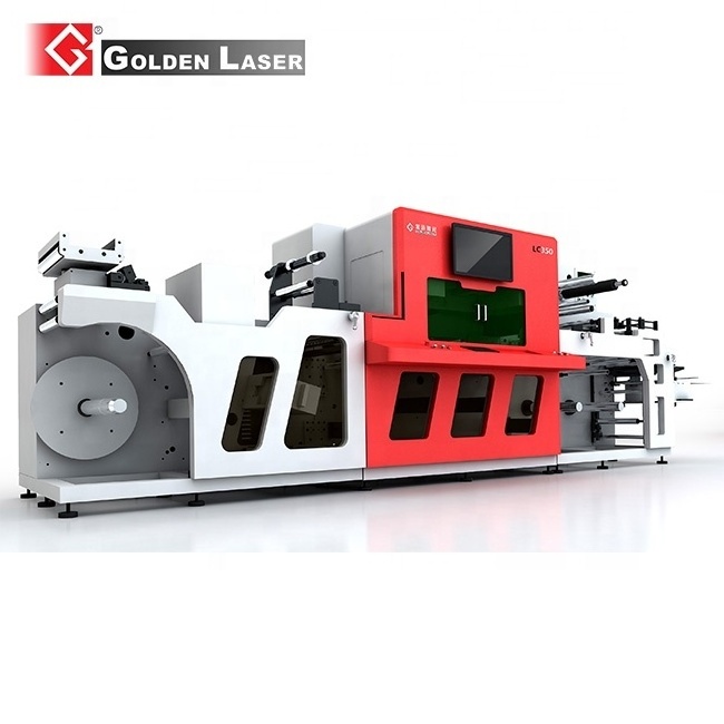 Roll to Roll CO2 Galvanometer Label Laser Die Cutting Machine for Label Finishing