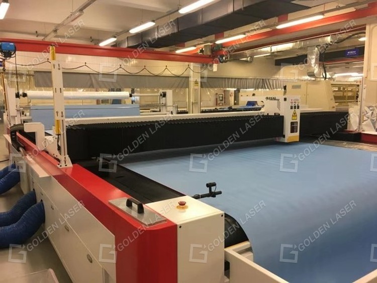 Large Format Flatbed CO2 Laser Cutter for Automotive Carpet Fabric of Polypropylene Fiber