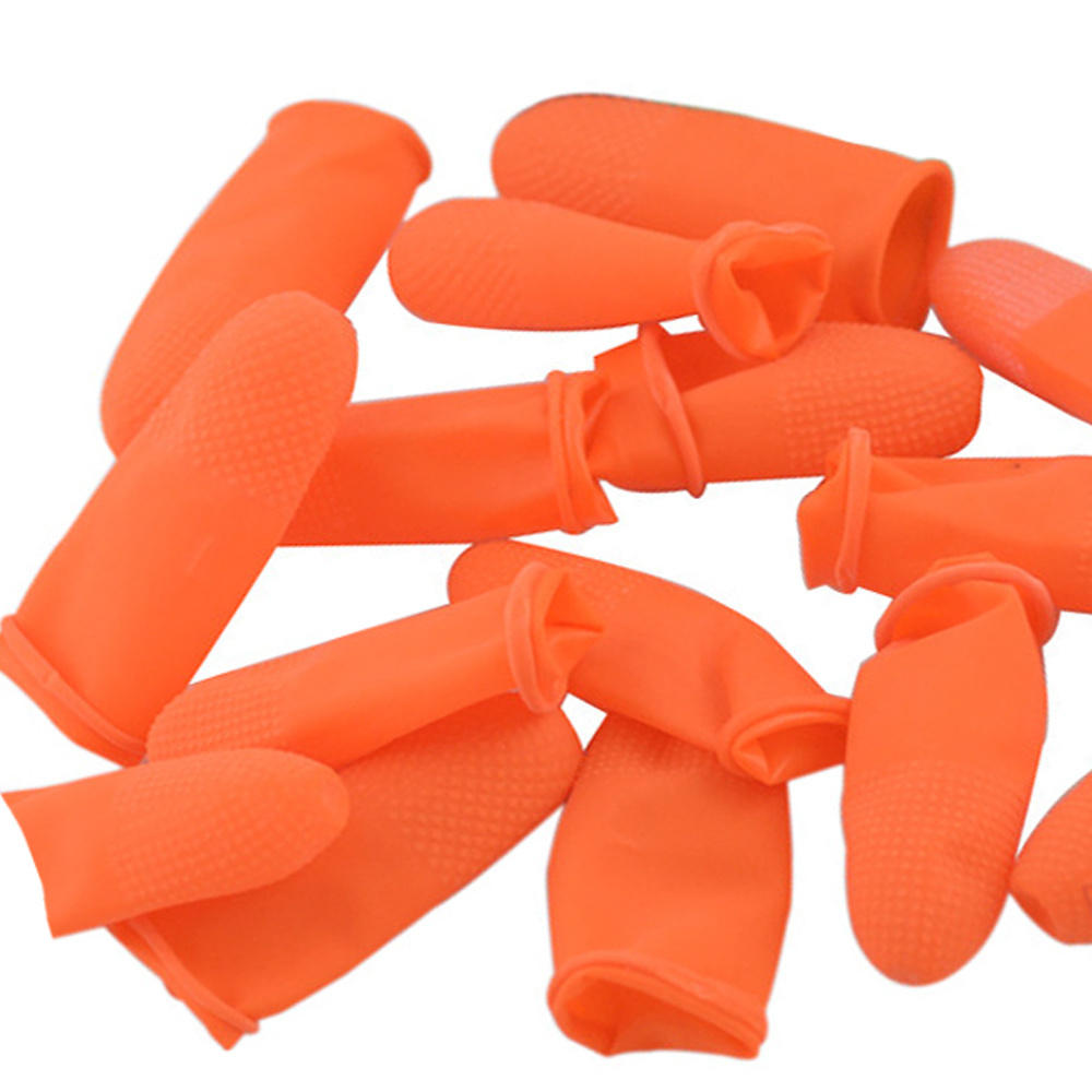 Silicone Finger Protectors Sleeve Tubes Caps Hot Glue Gun Finger Cover for Sewing Adhesives 50 PCS Hair Extension Finger Caps