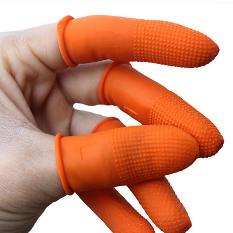 Silicone Finger Protectors Sleeve Tubes Caps Hot Glue Gun Finger Cover for Sewing Adhesives 50 PCS Hair Extension Finger Caps