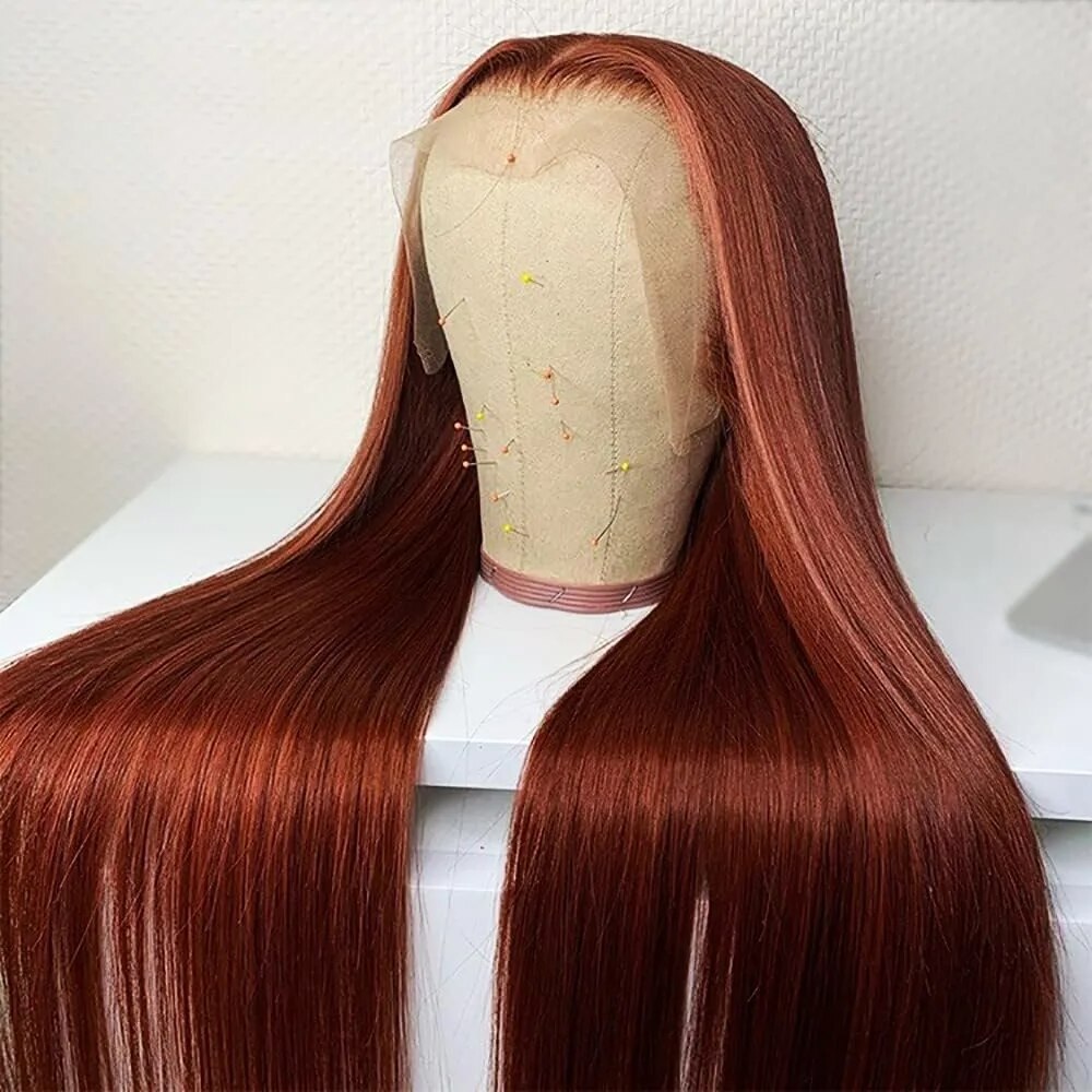 13*4 Transparent Lace Front Long Straight Human Hair Wig  #33 cheap Lace Front Wigs For Women