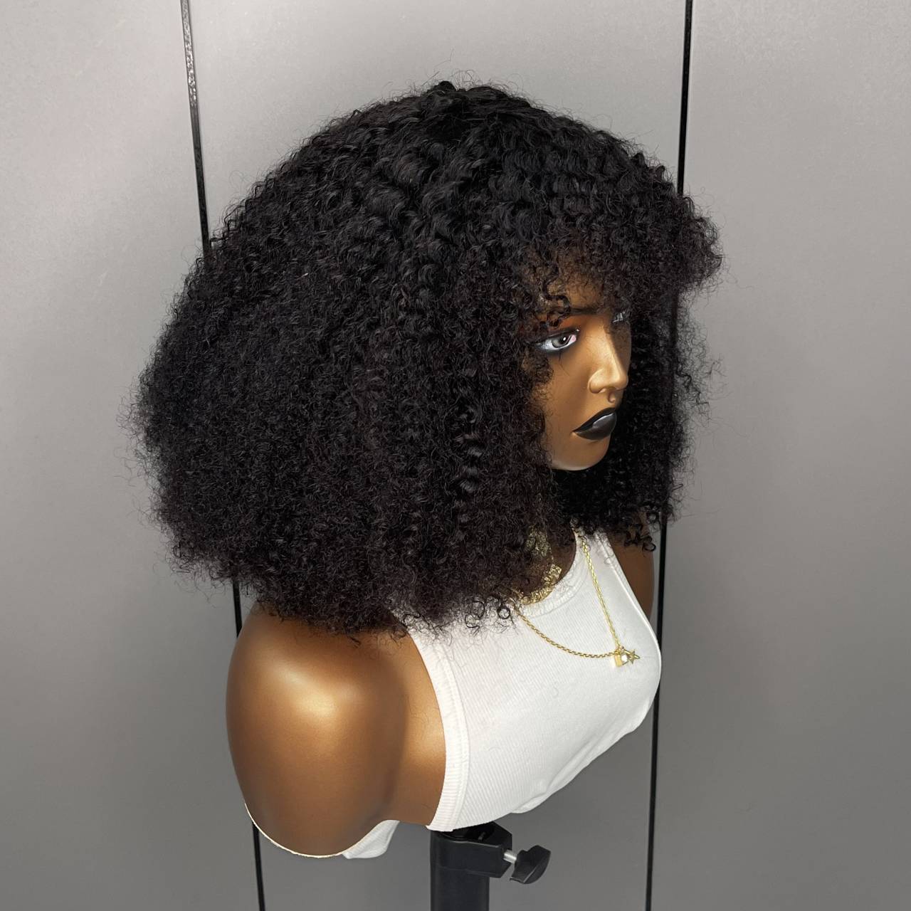 Machine 280% Wholesale Afro Kinky Curl Brazilian Human Hair Wigs Machine Made Wig Bob Curly Pixie WigFor Women With Baby Hai