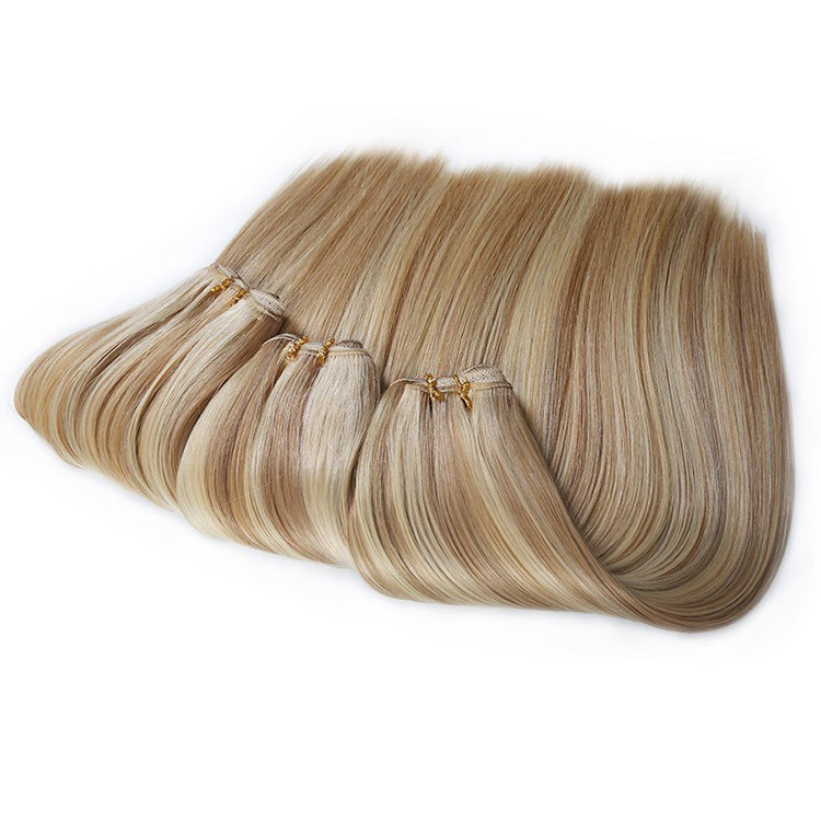 Hot Sale Remy Hair Extensions Machine Weft  100% Indian Remy Human Hair Double Drawn Virgin Hair Weft