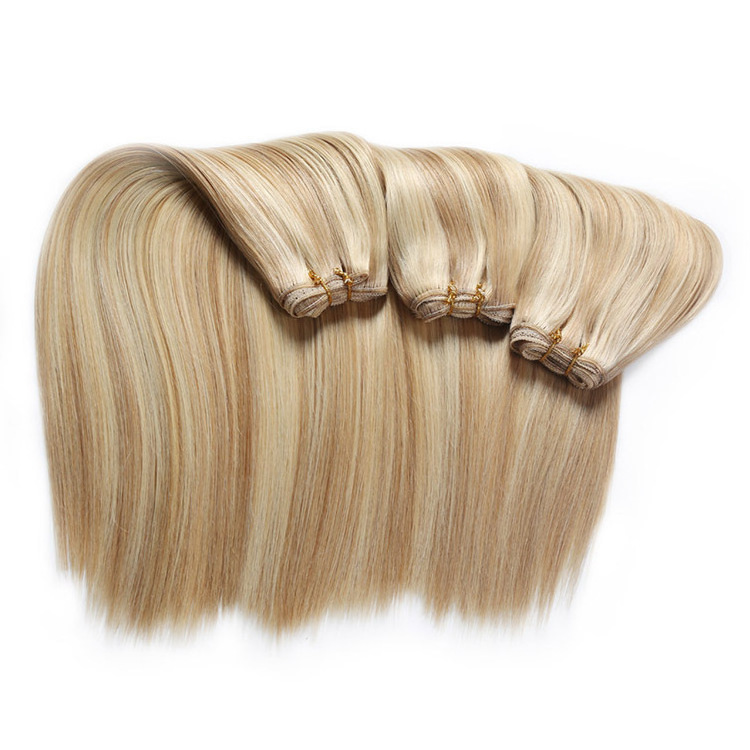 Hot Sale Remy Hair Extensions Machine Weft  100% Indian Remy Human Hair Double Drawn Virgin Hair Weft