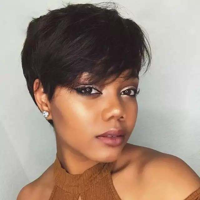 Cheap Deep  Short Curly Human Hair Wig Bob Pixie Cut Lace Wig  Human Hair For Black Women Brazilian Hair Wigirl Dee