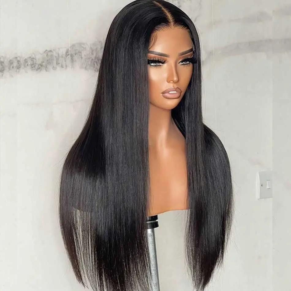 Cheap 13*4 Transparent Lace Front Long Straight Human Hair Wig  #33 cheap Lace Front Wigs For Women