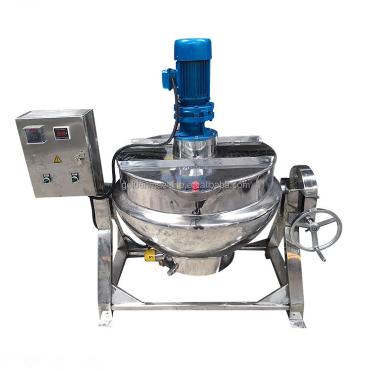 jacket kettle for tomato paste/jam/strawberry/sugar paste making cooking machine