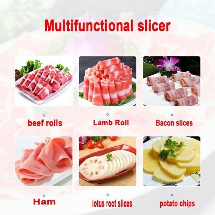 Electric frozen meat slicer Cheese Mutton roll Beef Ham flaker electric food potato slicer manual Semi-automatic meat slicer