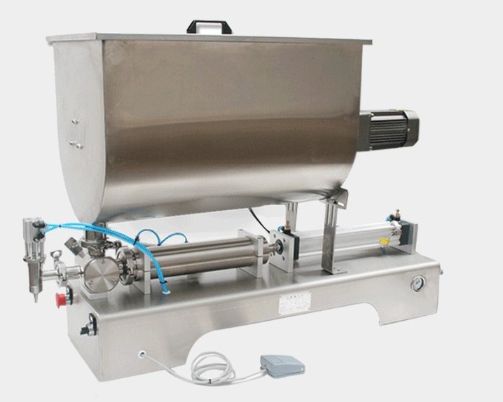 Horizontal Mixing Peanut Butter / Hot Sauce / Chili Sauce Filling Machine bottle sauce filling machine cream filling machine