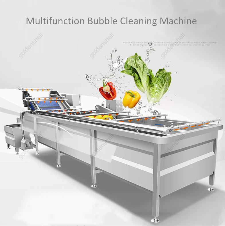 Industrial Bubble Tomato Corn Washing Line Fruit Washer Onion Vegetable Cleaning Machine