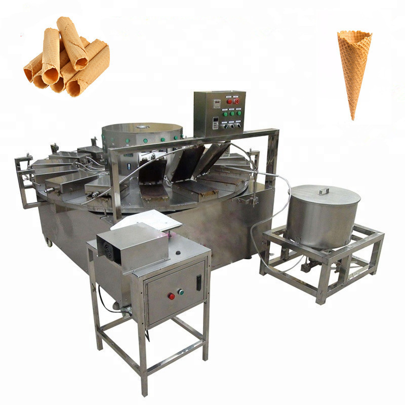 Fully automatic industrial pancake egg roll maker waffle making machine gas electric waffle cone maker commercial