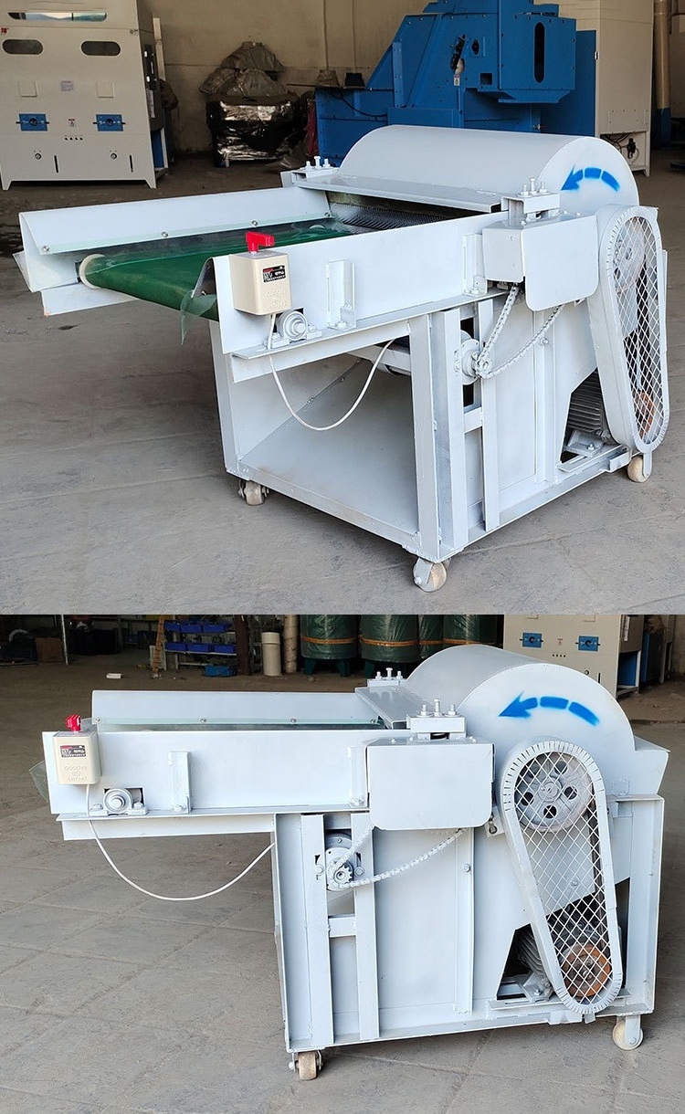 small Waste Clothes Recycling Shredder Cloth Leather Clothes Textile Fabric Shredder Pearl cotton machine used clothes shredder