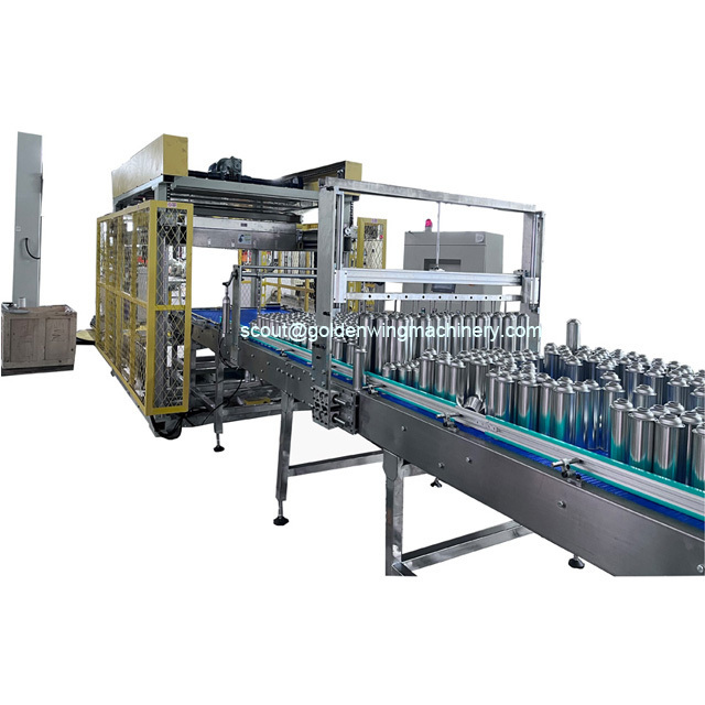 High speed Bottle Empty Aerosol Tin Can Packing Palletizer Machine