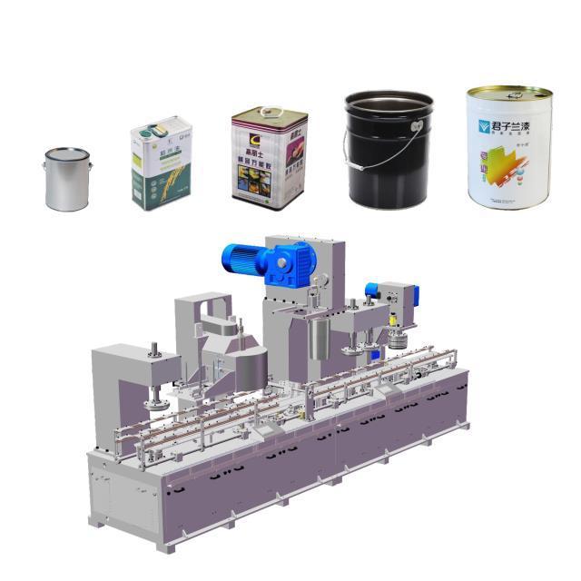 Automatic 18 liter Tin Container Packaging Machine Chemical Tin Can Making Machine