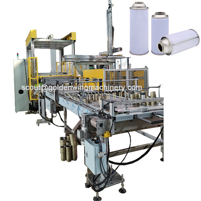 High speed Bottle Empty Aerosol Tin Can Packing Palletizer Machine