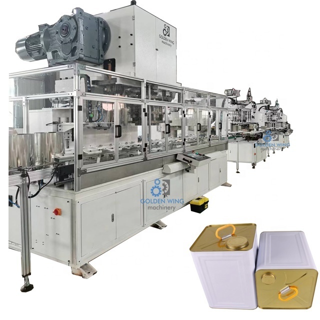 Automatic 18 liter Tin Container Packaging Machine Chemical Tin Can Making Machine