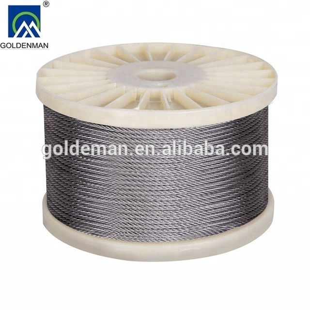 Diameter air craft cable 18-8 Stainless Steel wire rope 1 x 19