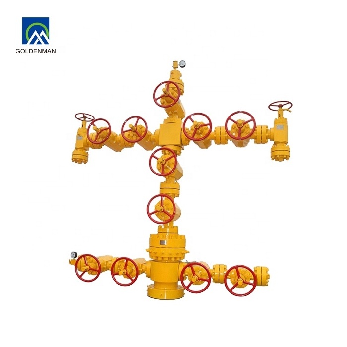 API wellhead and christmas tree equipment with tubing head, casing head, cross and gate valves