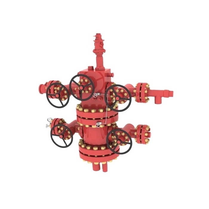 API wellhead and christmas tree equipment with tubing head, casing head, cross and gate valves