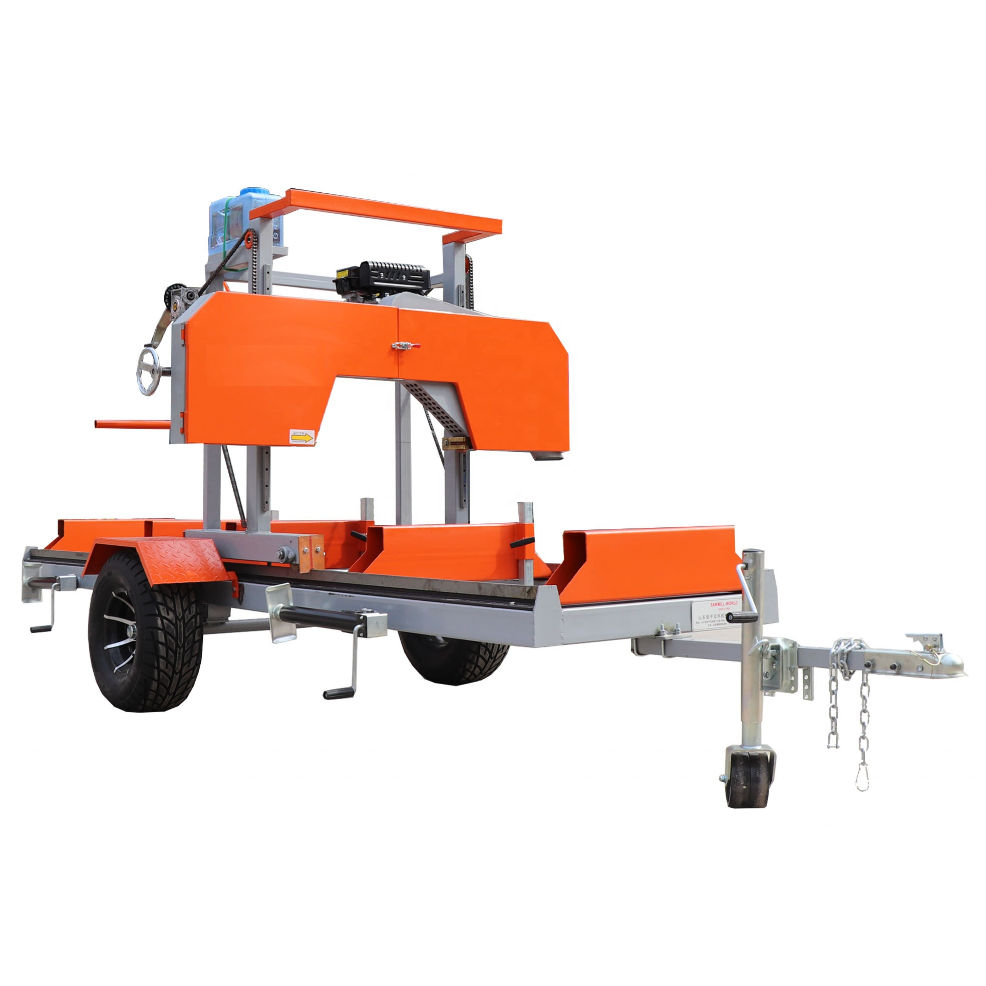 Sawmills Portable bandsaw mill with mobile wheels/ High Quality horizontal bandsaw sawmill