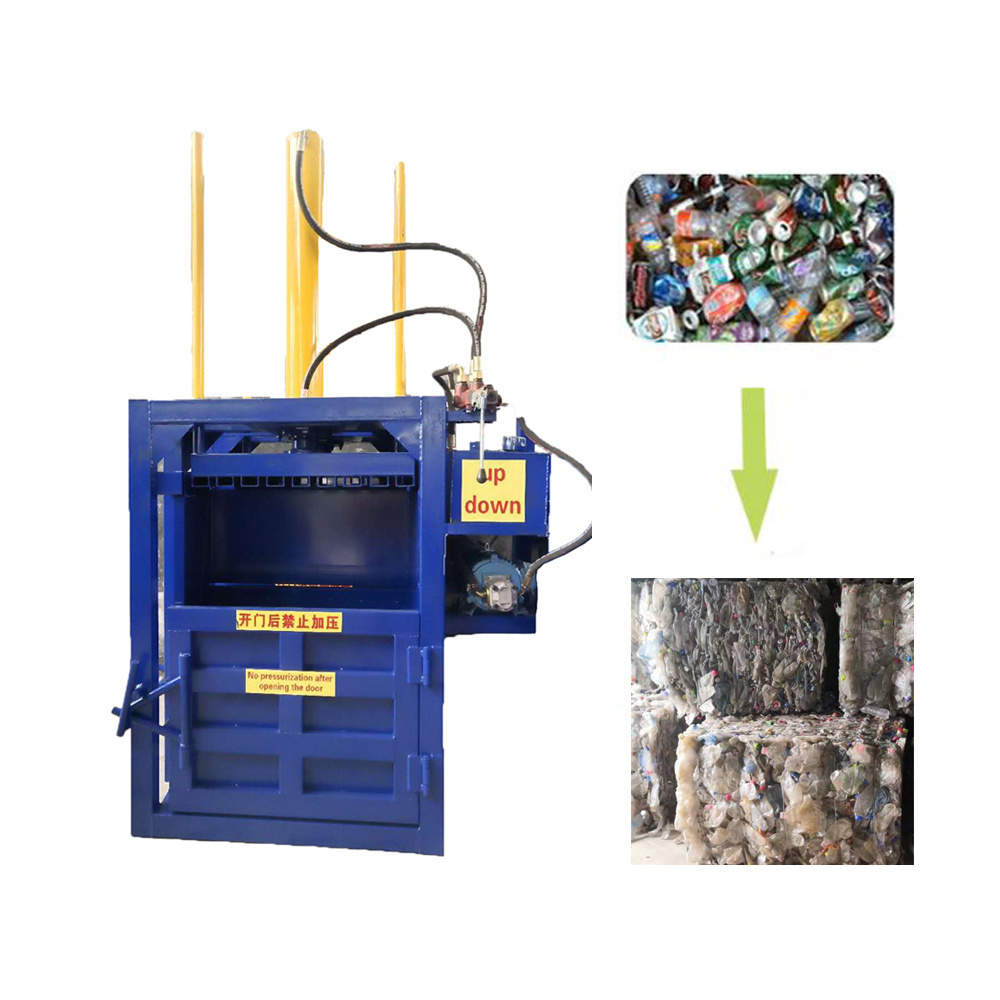 Hydraulic PET Bottle Baler Paper Baling Press Machine With Hydraulic Compactor ,Plastic Baler